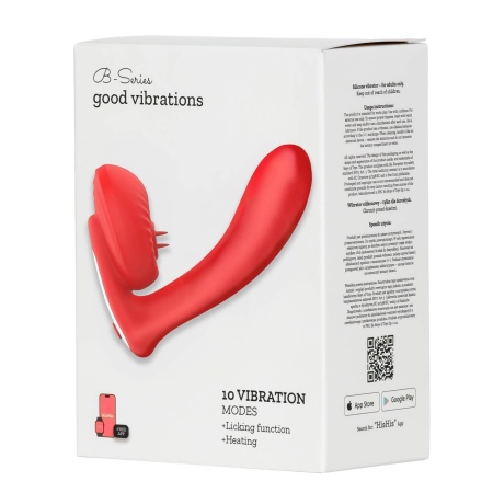 Wibrator silikonowy Silicone Vibrator z 10 trybami wibracji, funkcją lizania, podgrzewaniem i sterowaniem przez aplikację, 13,9 - 5