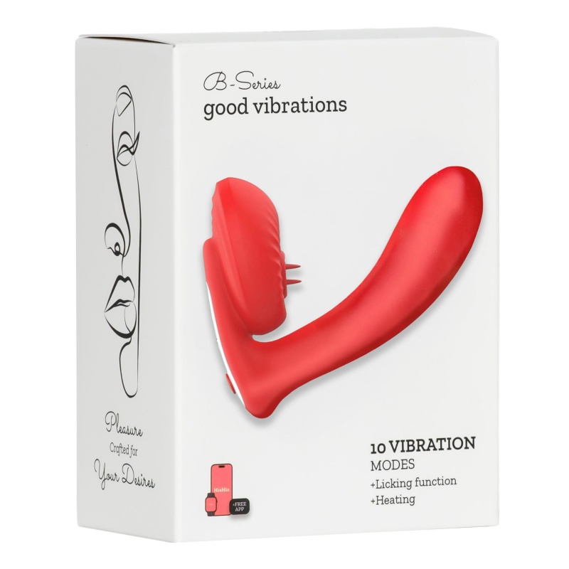 Wibrator silikonowy Silicone Vibrator z 10 trybami wibracji, funkcją lizania, podgrzewaniem i sterowaniem przez aplikację, 13,9 - 6