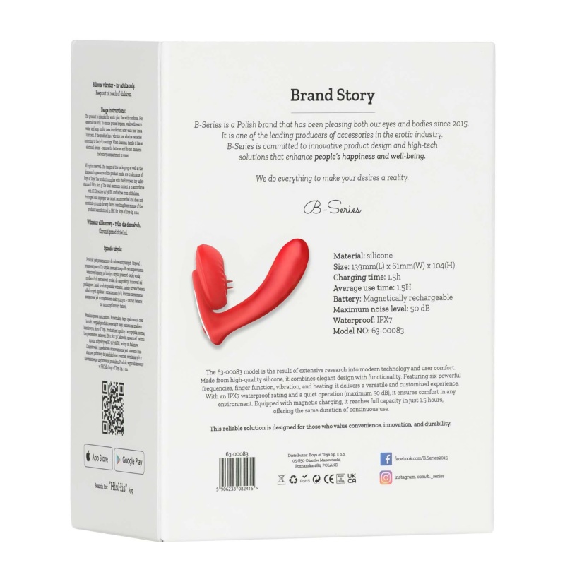 Wibrator silikonowy Silicone Vibrator z 10 trybami wibracji, funkcją lizania, podgrzewaniem i sterowaniem przez aplikację, 13,9 - 8