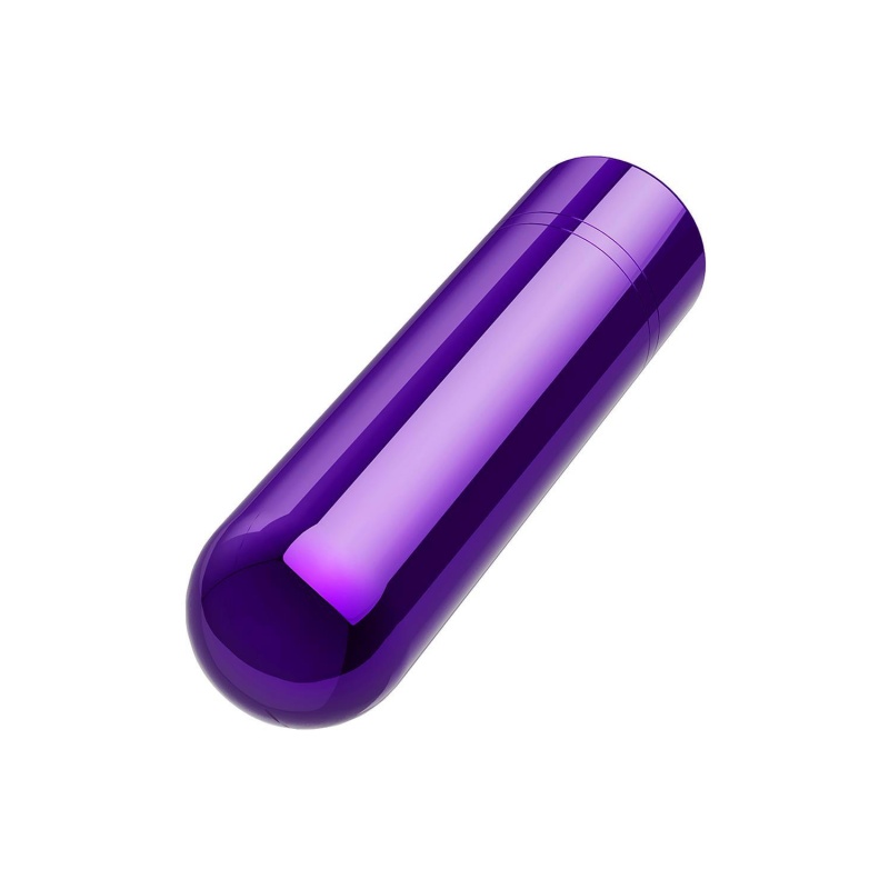 Mini bullet KOOL VIBES Rechargeable Grape - 10 trybów wibracji, tworzywo ABS, długość 6,3 cm, średnica 1,8 cm - 4