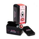 RED JEWELLED METAL BUTT PLUG S - 1
