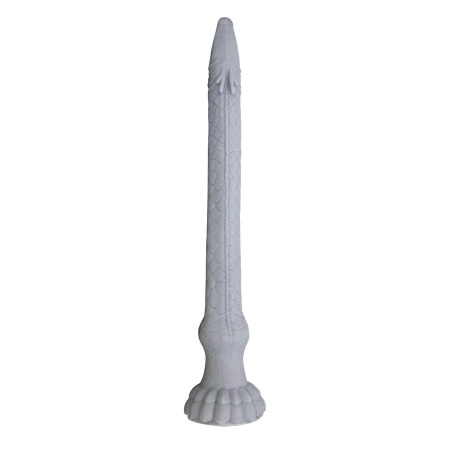 Dildo silikonowe Power Monsters Basilisk 43 cm z pofalowaną teksturą i przyssawką - 3
