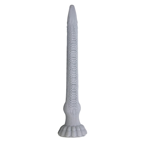 Dildo silikonowe Power Monsters Basilisk 43 cm z pofalowaną teksturą i przyssawką - 4