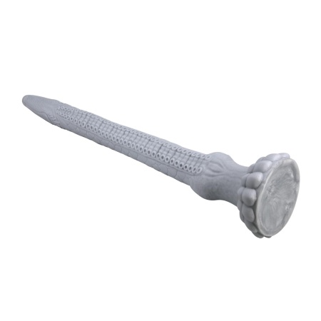 Dildo silikonowe Power Monsters Basilisk 43 cm z pofalowaną teksturą i przyssawką - 5