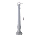 Dildo silikonowe Power Monsters Basilisk 43 cm z pofalowaną teksturą i przyssawką - 8