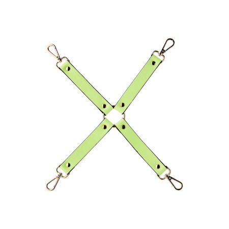 Hog tie Radiant Glow in the Dark Green - elastyczne paski świecące w ciemności z 4 karabińczykami bez niklu - 2