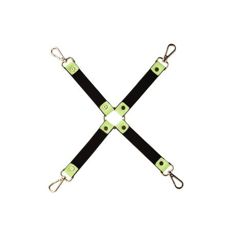 Hog tie Radiant Glow in the Dark Green - elastyczne paski świecące w ciemności z 4 karabińczykami bez niklu - 4