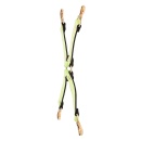 Hog tie Radiant Glow in the Dark Green - elastyczne paski świecące w ciemności z 4 karabińczykami bez niklu - 5