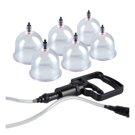 Zestaw do Kuppingu FFS Beginners Cuppin Set 6 pc. – 6 Kubków ABS z Pompką Nożycową, 5,7/5/4 cm - 2