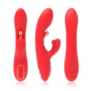 Wibrator typu króliczek Nirvana Red - trójpunktowa stymulacja wibracyjna, 9 trybów, USB-C, 22,4 cm - 1