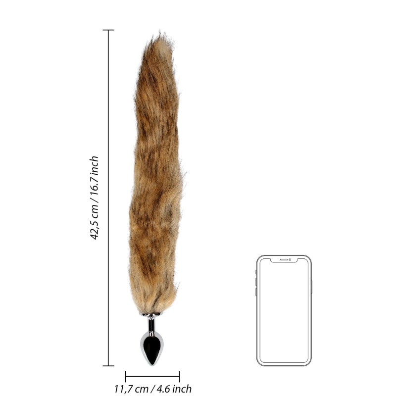 Fox Tail with Metal Butt Plug - 8