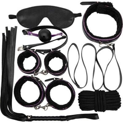 Fetish Fever - Bondage Set - 7 pieces - Black - 1