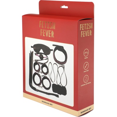 Fetish Fever - Bondage Set - 7 pieces - Black - 1 2