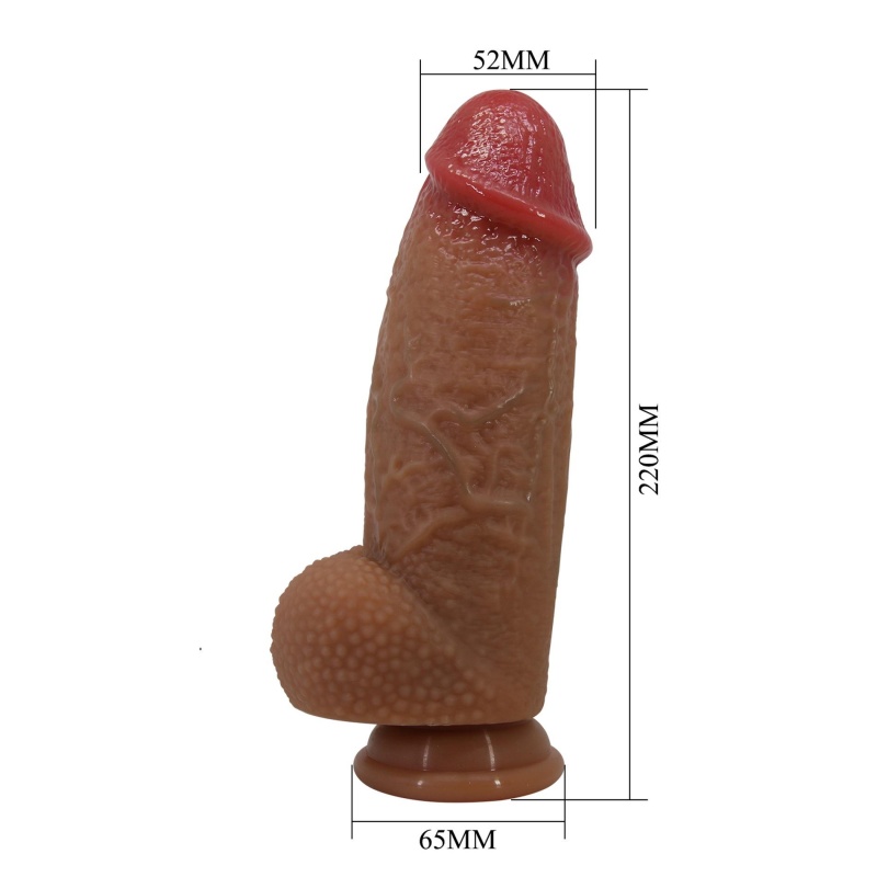 Dildo silikonowe Achille z przyssawką, 22 cm - 6