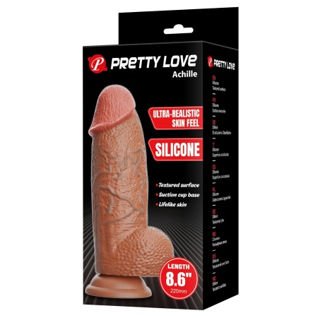 Dildo silikonowe Achille z przyssawką, 22 cm - 7