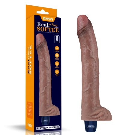 Wibrator Real Softee 28 cm Silikon Platynowy - 1