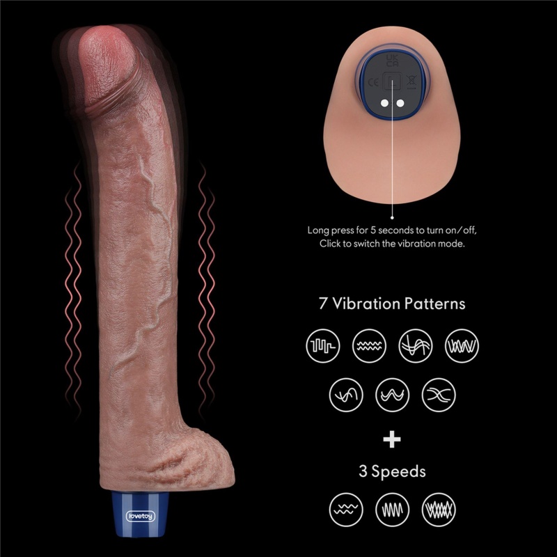 Wibrator Real Softee 28 cm Silikon Platynowy - 14