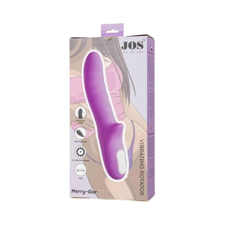 Wibrator obrotowy 360° MERRY-GOR z silikonu medycznego, fioletowy, 20,7 cm - 10