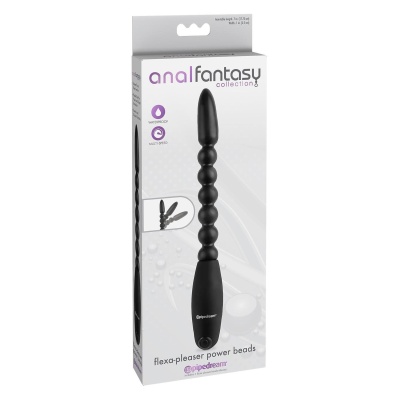 ANAL FANTASY COLLECTION FLEXA-PLEASER POWER BEADS BLACK - 1 2
