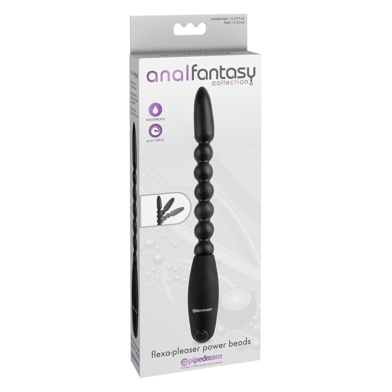 ANAL FANTASY COLLECTION FLEXA-PLEASER POWER BEADS BLACK - 2