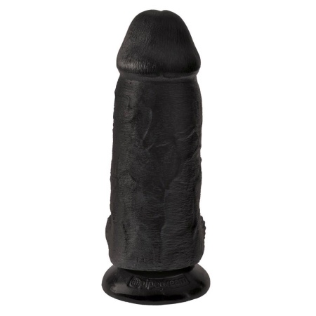 Dildo KC Chubby Dark z przyssawką i realistyczną strukturą, 22,9 cm, średnica 7,6 cm - 3