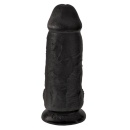 Dildo KC Chubby Dark z przyssawką i realistyczną strukturą, 22,9 cm, średnica 7,6 cm - 3