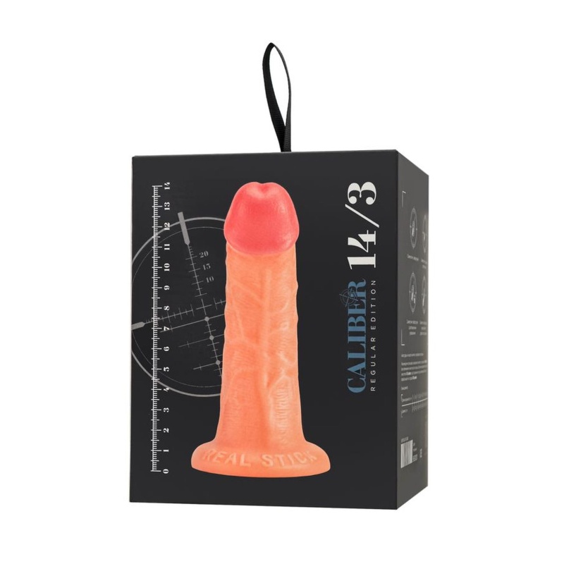 Realistyczne Dildo CALIBER 14/3 z Przyssawką | PVC Flesh | Długość 14 cm, Średnica 3 cm - 11