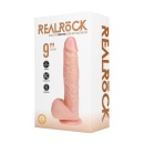 Dildo z wibracją Regular Straight Cock with Balls - realistyczna faktura, przyssawka i uprząż, 23 cm - 2