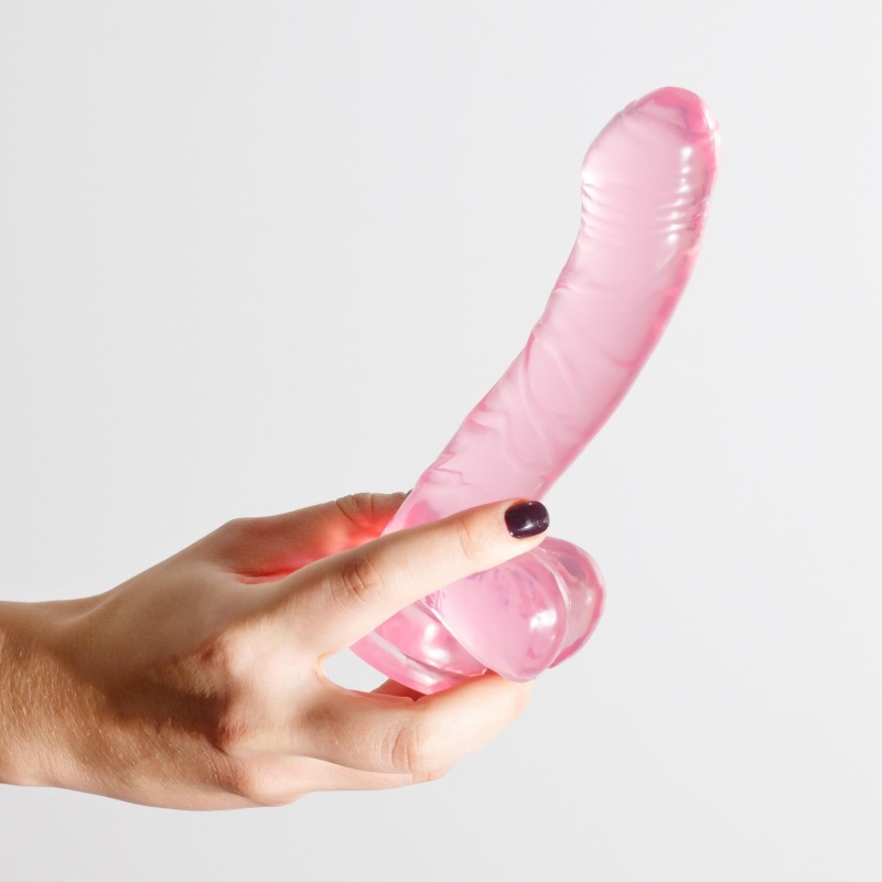 Dildo analny Crushious Hudini Jelly 17,5 cm różowy - 7