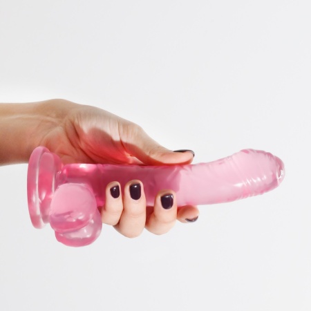 Dildo analny Crushious Hudini Jelly 17,5 cm różowy - 8