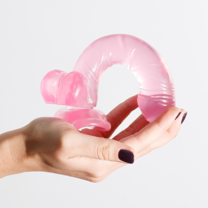 Dildo analny Crushious Hudini Jelly 17,5 cm różowy - 9