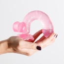 Dildo analny Crushious Hudini Jelly 17,5 cm różowy - 9