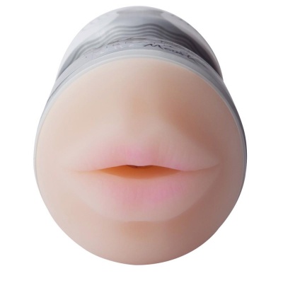Masturbator ustny wibrujący Vulcan Ripe Mouth Vibrating – elastyczna struktura ust z SEBS, 6 rytmów wibracji, długość całkowita - 1 2