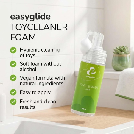 Pianka do czyszczenia akcesoriów intymnych EasyGlide Foam Toy Cleaner 160 ml z pompką - wegańska formuła o pH 6,5-7,5 - 5