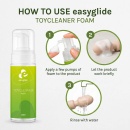 Pianka do czyszczenia akcesoriów intymnych EasyGlide Foam Toy Cleaner 160 ml z pompką - wegańska formuła o pH 6,5-7,5 - 6