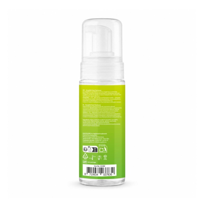 Pianka do czyszczenia akcesoriów intymnych EasyGlide Foam Toy Cleaner 160 ml z pompką - wegańska formuła o pH 6,5-7,5 - 8