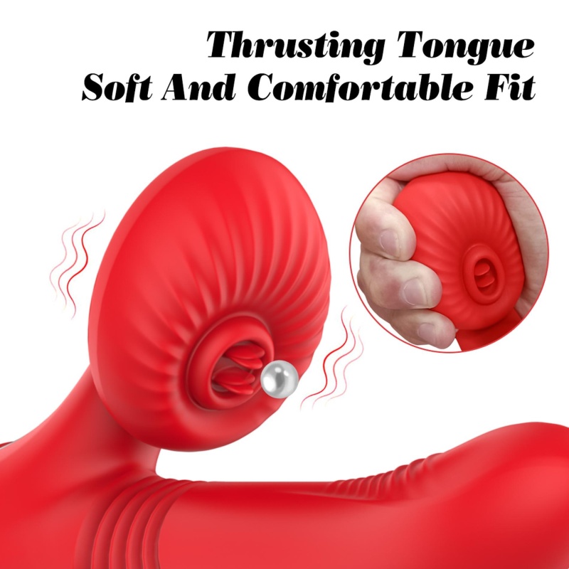 Silicone Vibrator 7 Powerful Modes - Licking,Thrusting and Heating - 7