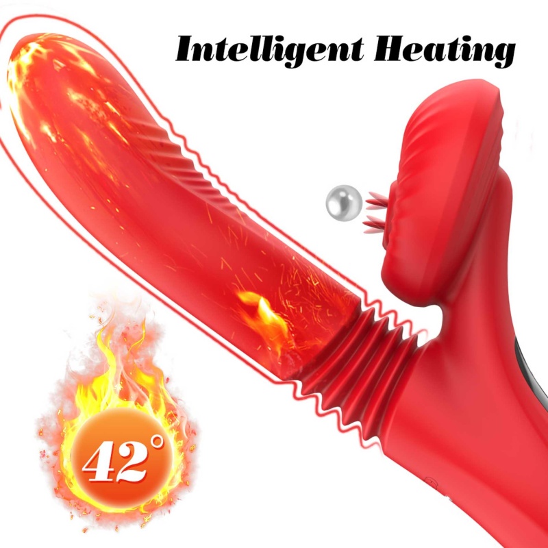 Silicone Vibrator 7 Powerful Modes - Licking,Thrusting and Heating - 8