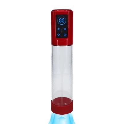 MegaLift - Automatic Waterproof Penis Pump - Metallic Red - 1