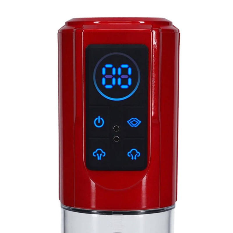 MegaLift - Automatic Waterproof Penis Pump - Metallic Red - 6