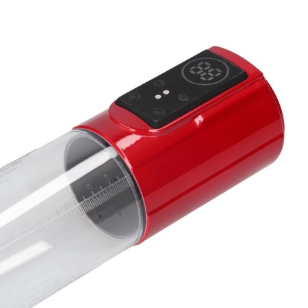 MegaLift - Automatic Waterproof Penis Pump - Metallic Red - 7