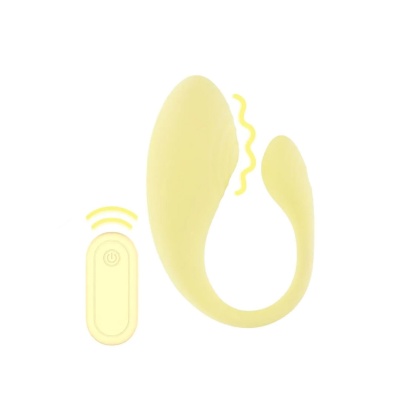 Vibrating G-Spot Vibe with Remote Control - Yellow - 1