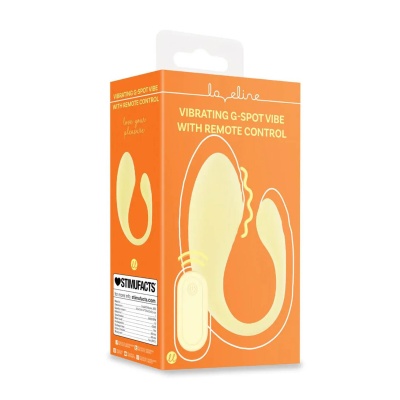 Vibrating G-Spot Vibe with Remote Control - Yellow - 1 2