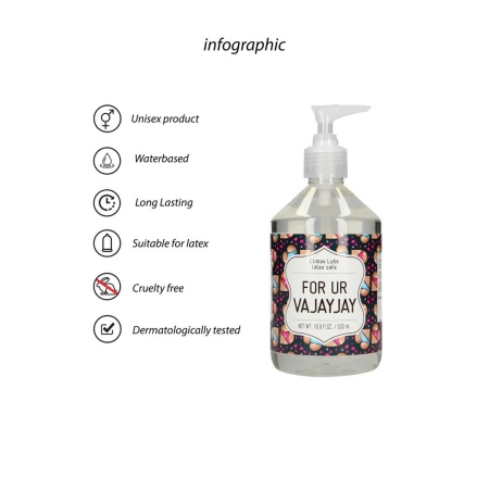 For Ur Vajayjay - Waterbased Lubricant -  500 ml - 2