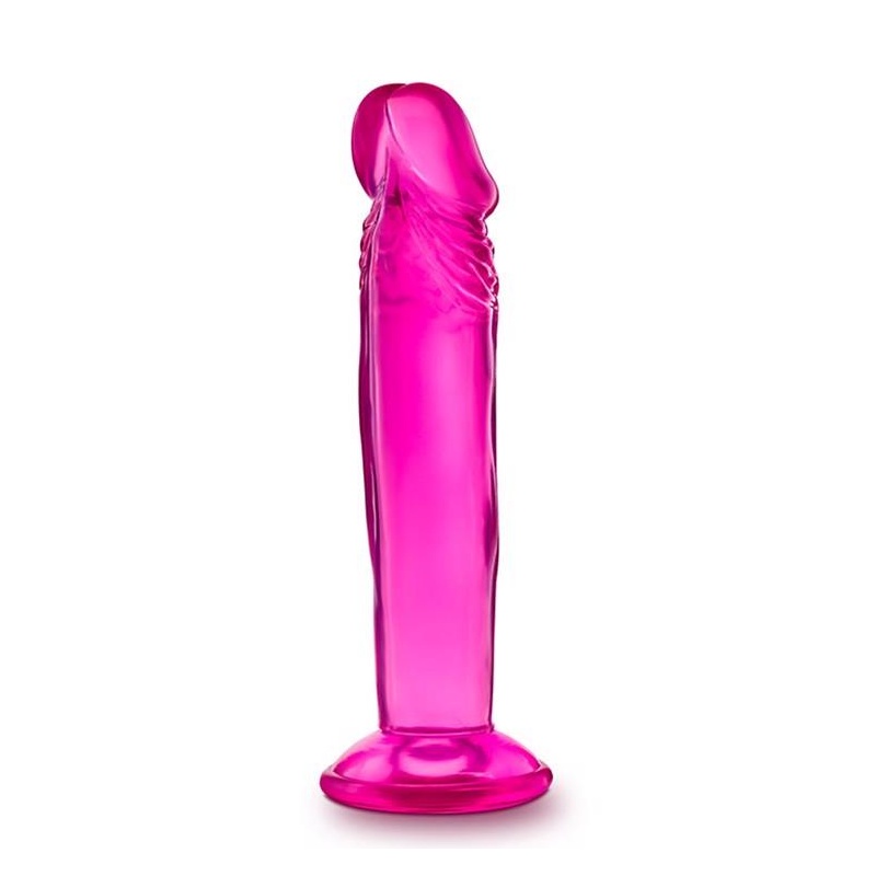 Dildo B Yours Sweet N' Small 6" - Przyssawka i Faktura żył, 16,5 cm, Ø 3,8 cm, Różowy - 4