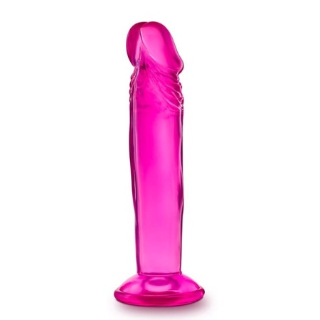 Dildo B Yours Sweet N' Small 6" - Przyssawka i Faktura żył, 16,5 cm, Ø 3,8 cm, Różowy - 4