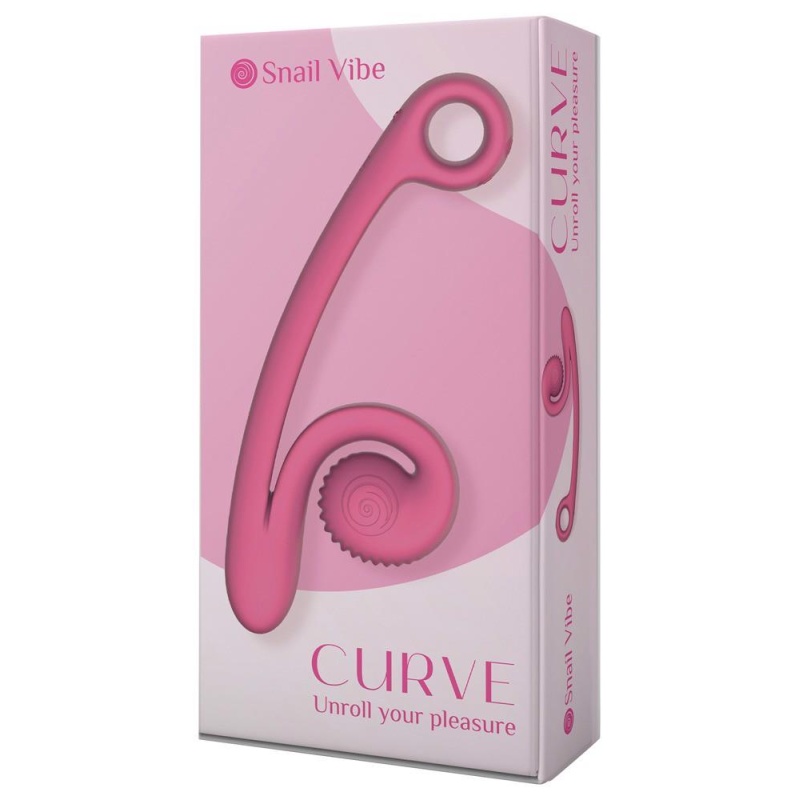 Wibrator podwójny silikonowy Curve z technologią Slide'n'Roll, 23 cm - 1