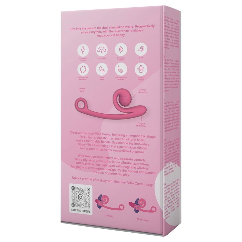 Wibrator podwójny silikonowy Curve z technologią Slide'n'Roll, 23 cm - 5