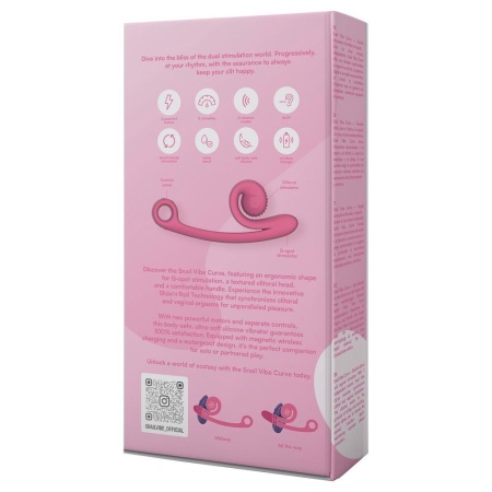 Wibrator podwójny silikonowy Curve z technologią Slide'n'Roll, 23 cm - 5