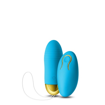 Wibrator wkładany Winx Blue z pilotem bezprzewodowym - silikon platynowy, 8,4 cm - 2
